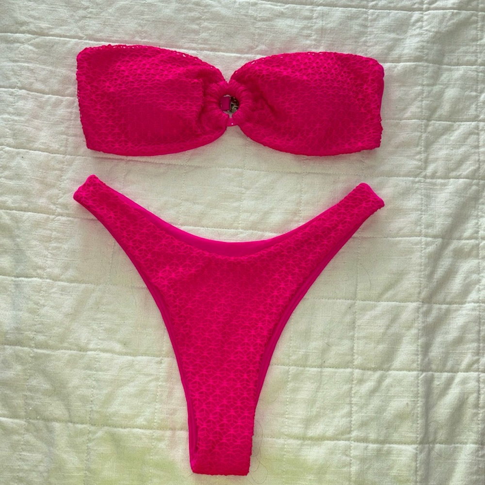 Brand New! Hot Pink, Strapless SHEIN Bikini